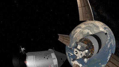 Nach Verlassen der Erdumlaufbahn