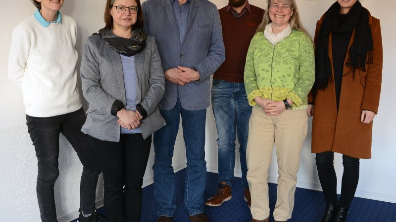 Enge Kooperation: Maike Lorenzen (Arbeitsagentur), Ellen Kittel-Wegner (CampusCareer), Dr. Klaus von Stackelberg (Präsidiumsbeauftragter Hochschule Flensburg), Marc Laatzke (Zentrale Studienberatung), Sabine Kröger (Zentrale Studienberatung) und Janne Wolter (Studentenwerk Schleswig-Holstein)