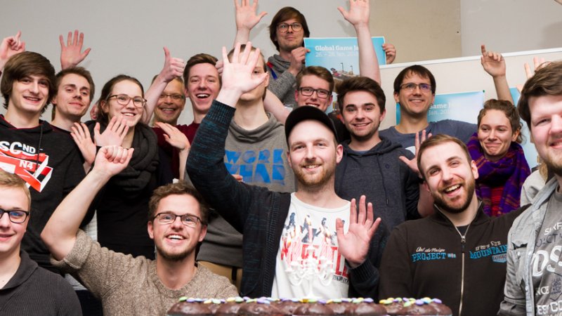 Kreatives Team: Die Teilnehmer*innen des dritten FlensJam an der Hochschule Flensburg.
