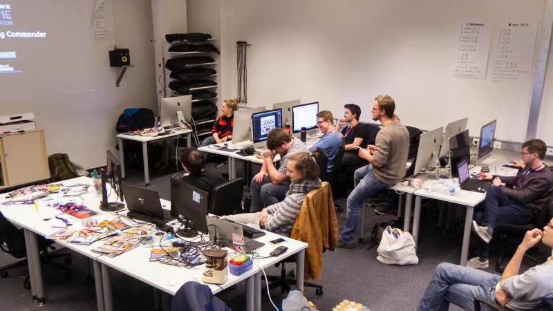 Kreatives Chaos: Abschlusspräsentation der Spiel am Sonntagabend.
