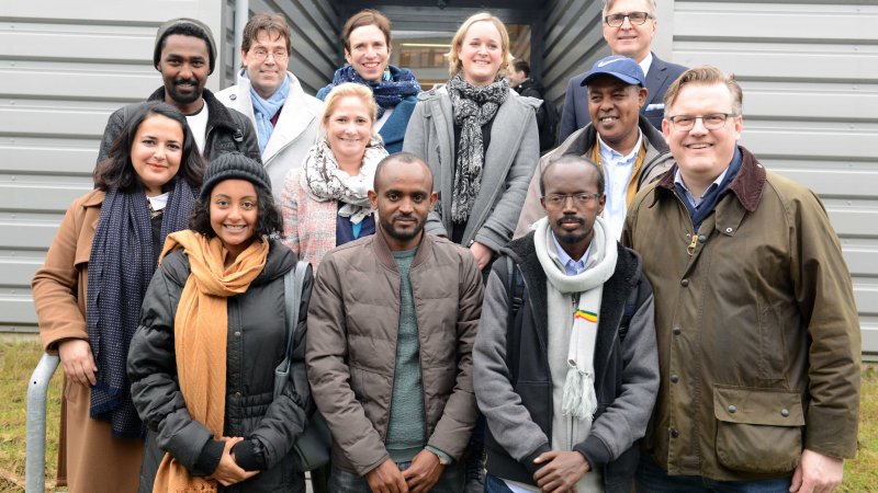 Das Projektteam bei einem Besuch der äthiopischen Partner*innen an der Hochschule Flensburg im vergangenen November.