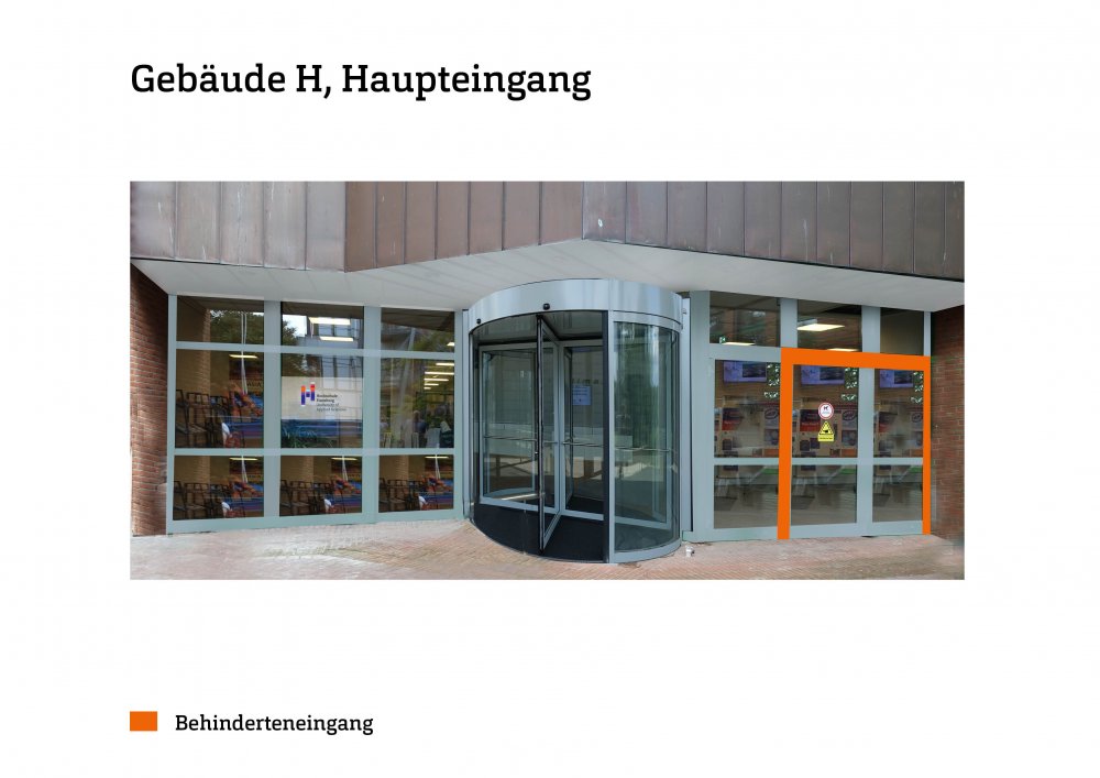 Modell des geplanten neuen Haupteingangs des Gebäude H der Hochschule Flensburg