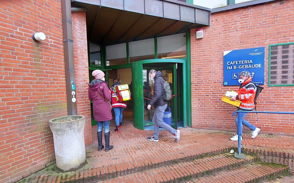 Corona Impfaktion im Dezember 2021 auf dem Campus
