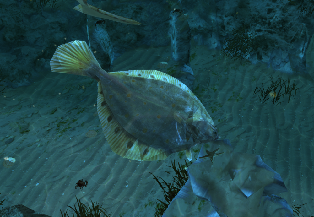Virtueller Schollenfisch