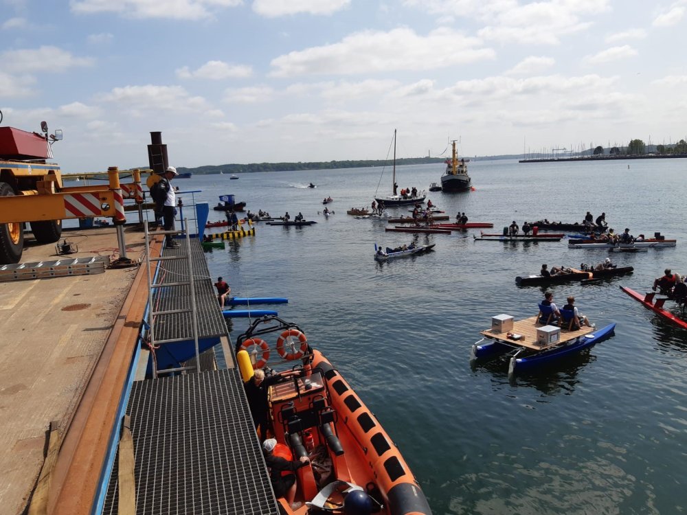 Massenstart der Tretboote zum 4500m Rennen (Foto von D.Meyer)