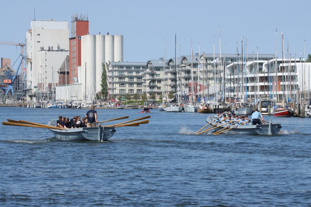 Der Finallauf beim Kutterpullen auf der Förde.