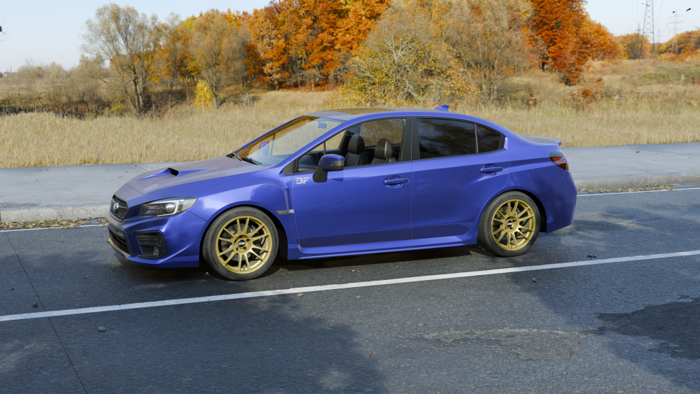 Subaru WRX aus der CloseUp-Kamera mit einem Offset-Wert von 0.33, einfaches Szenen-Composit