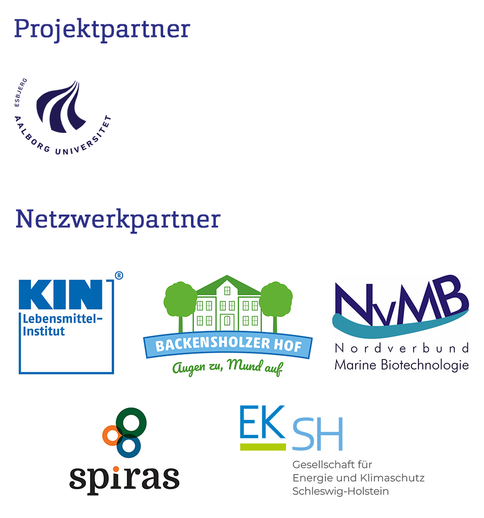 Zusammenstellung von verschiedenen Unternehmenslogos mit den Überschriften "Projektpartner" und "Netzwerkpartner"