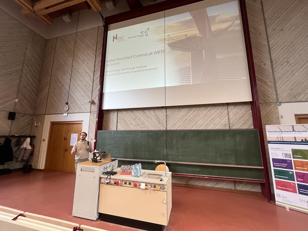 Vortragssituation in einem Vorlesungssaal.