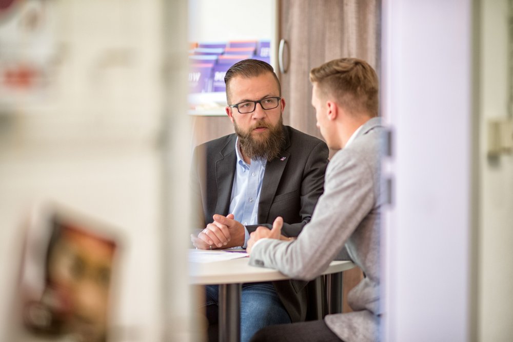 Marc Laatzke nimmt sich immer viel Zeit, um Studieninteressierte zu beraten