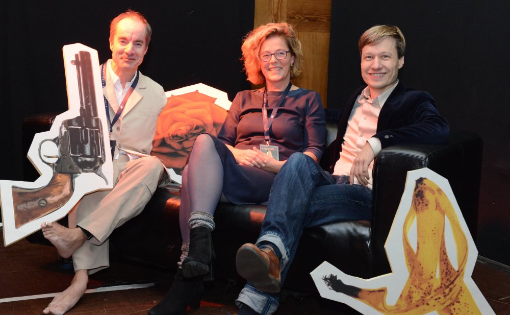 Das Team: Festivalgründer Karsten Wiesel (re.), Festivalmanagerin Maja Petersen und Thomas Dethleffsen, Vorsitzender Flensburger Kurzfilmtage e.V.