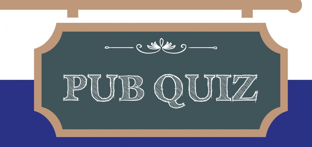 Ausschnitt aus dem Poster zur Veranstaltung, zu sehen ist ein gezeichnetes Schild mit der Aufschrift "Pub Quiz", das Logo der Hochschule und des QPL.