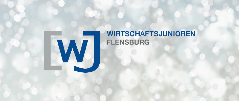 Weihnachtlicher Hintergrund mit WJ-Firmenlogo drauf.