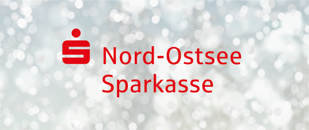 Weihnachtlicher Hintergrund mit NOSPA-Logo drauf.