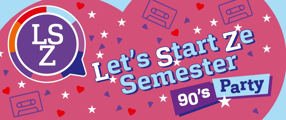 Grafik: Pinker Hintergrund, angedeutete LPs. darauf Sterne, Herzen und andere Formen und der Veranstaltungstitel.