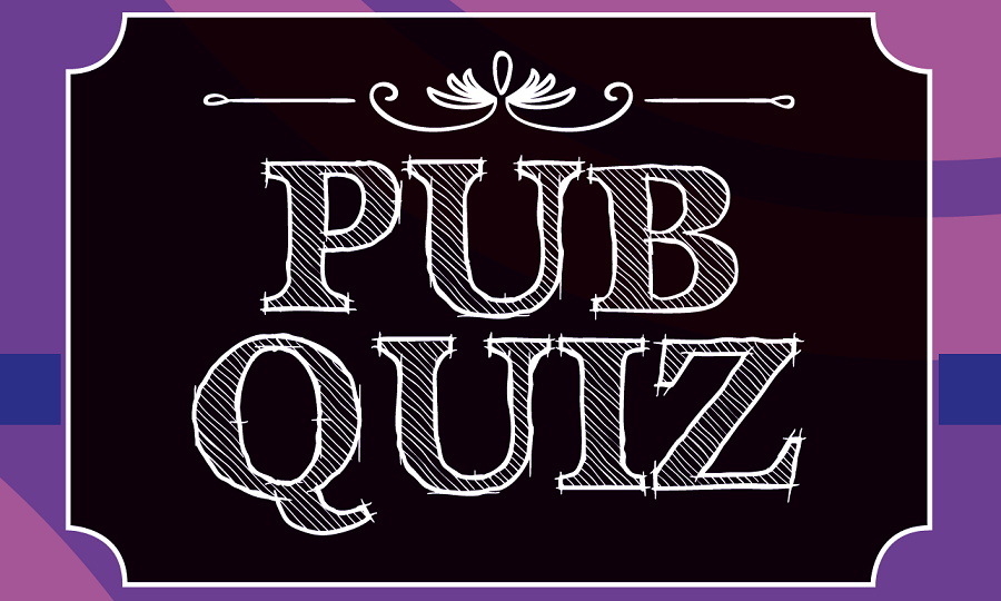 Ausschnitt aus dem Poster zur Veranstaltung, zu sehen ist ein gezeichnetes Schild mit der Aufschrift "Pub Quiz", das Logo der Hochschule und des QPL.