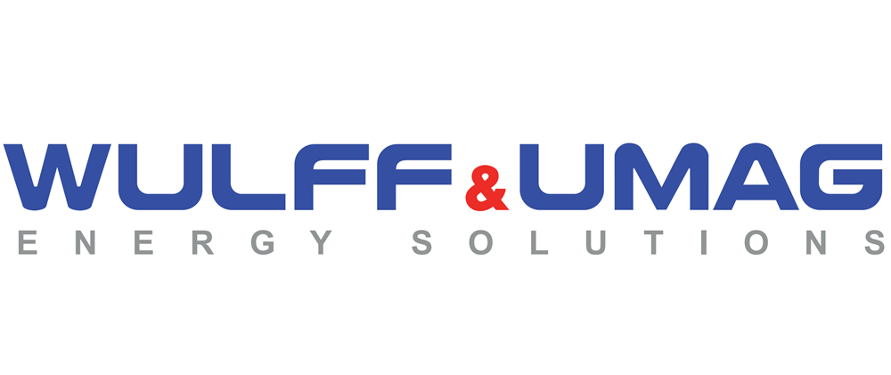 Logo: Blauer Schriftzug Wulff & Umag Energy Solutions