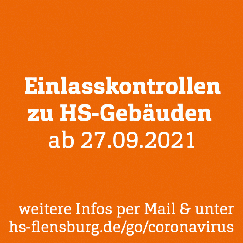 Oranges Quadrat mit Informationen in weißer Schrift.