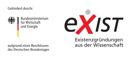 logo des BMWE: Links der Bundesadler, mittig schmaler Linie in Deutschlandfarben, daneben der Name des Ministeriums. Daneben das exist Logo.