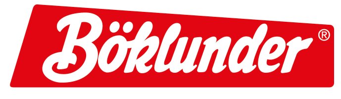 Böklunder-Logo: Weißer Formenname auf rotem Grund.