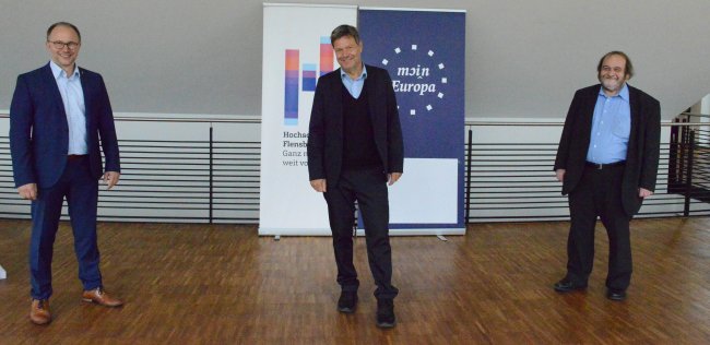 Robert Habeck besuchte die Hochschule Flensburg