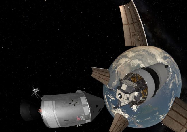 Nach Verlassen der Erdumlaufbahn