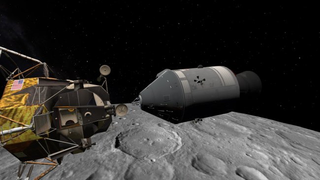 Mondlandung: Szenen aus der preisgekrönten Animation der Landung auf dem Mond von Rainer Christiansen.