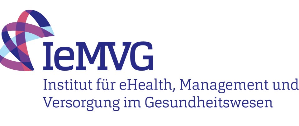 Logo des IeMVG: Links halbe Elipsen in Blau- und Lilatönen, daneben IeMVG und der vollständige Name des Instituts.