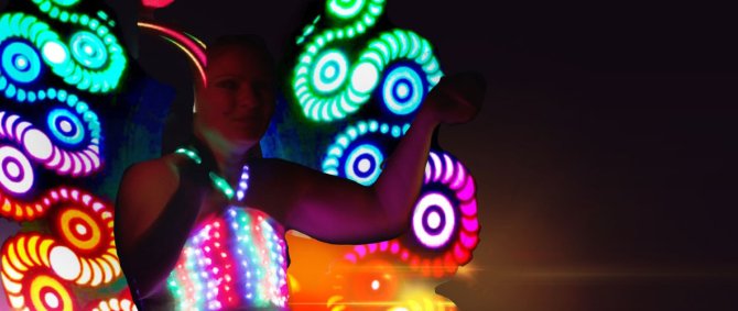Janet Jongleurin LED Lichtshow