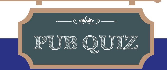 Ausschnitt aus dem Poster zur Veranstaltung, zu sehen ist ein gezeichnetes Schild mit der Aufschrift "Pub Quiz", das Logo der Hochschule und des QPL.