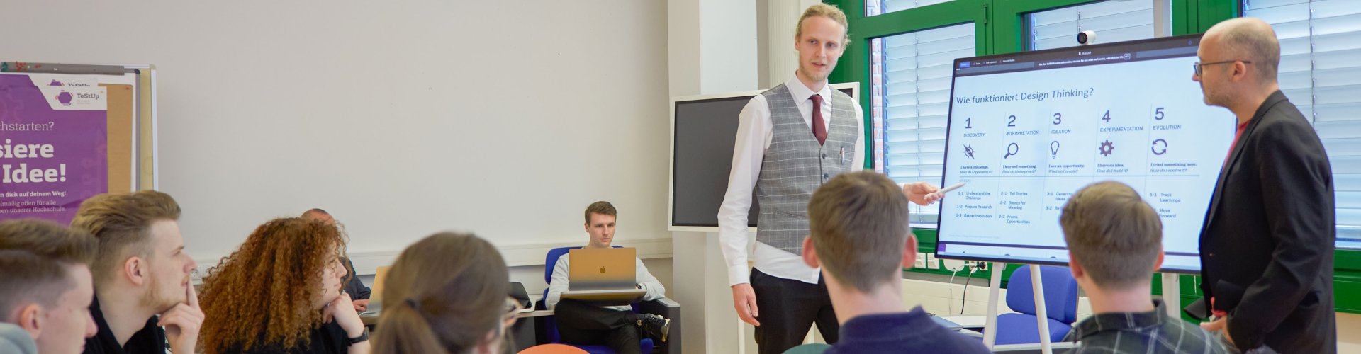 Students in a lecture.