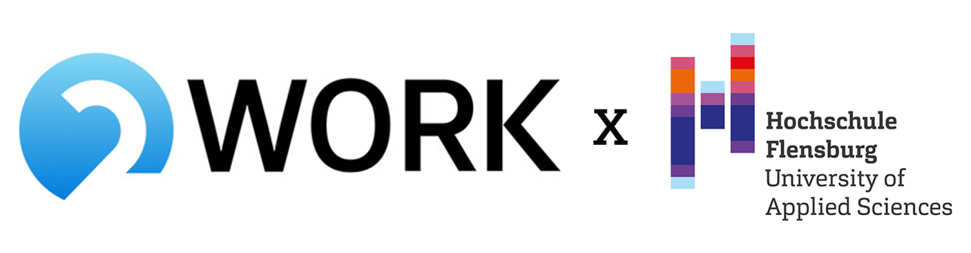 Das Logo der Firma 2WORK und das Logo der Hochschule Flensburg